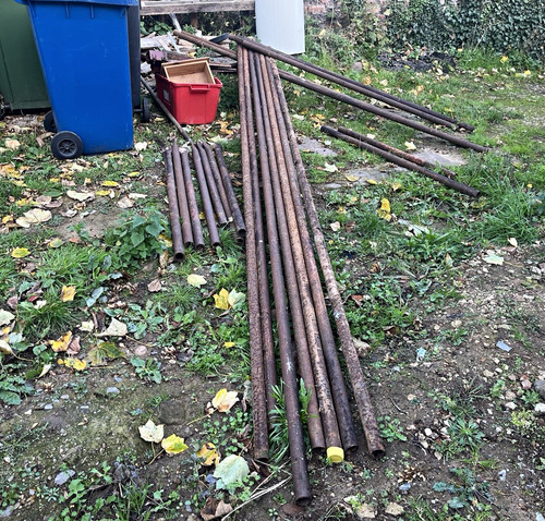 Metal scaffolding poles tubes - metal,