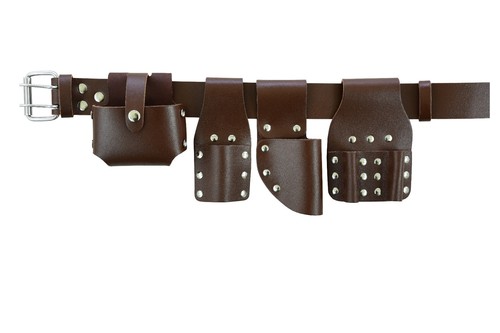 Leather tool belt - leather,